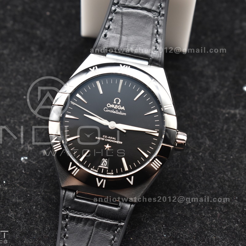 Constellation Black Ceramic SS VSF 1:1 Best Edition Black Dial on Black Gummy Strap A8900 Super Clone